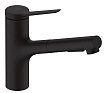 Смеситель для кухни Hansgrohe Zesis M33 2jet 150 74800670 матовый черный