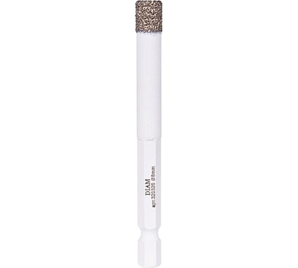 Сверло алмазное 8x35 мм, 1/4 HEX-E Extra Line V-TECH (в.спекание) Diam 320326