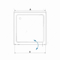 Душевая дверь RGW Stilvoll SV-02B 80x200 распашная, прозрачное, черный