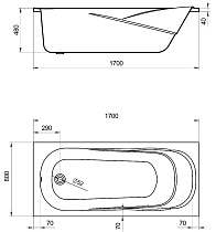 Акриловая ванна Santek Касабланка XL 170x80 1.WH30.2.441