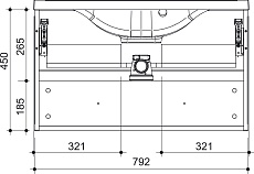 Раковина Caprigo Accord OW15-2212-R811 80 см бланж