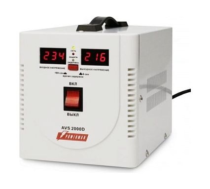 Стабилизатор напряжения Powerman 1ф 2 кВА AVS 2000 D 1192184