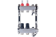 Коллекторная группа PROFACTOR нержавеющая сталь, с расходомерами руч/воздухотвод 1х2 вых 3/4 ЕК PF MB 806.2