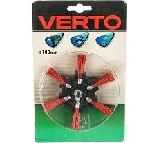 Щетка проволочная кисточная нейлоновая (100 мм; хвостовик 6 мм) Verto 62H720