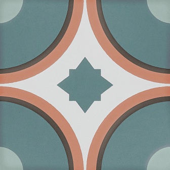 Керамогранит DNA Tiles Sync Circle Blue 15x15 см, 125630