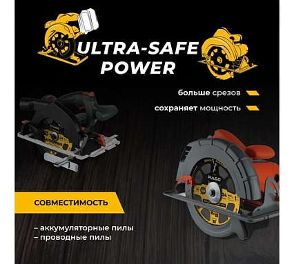 Диск пильный RAGE Furious Wood Finish 165 мм 40 зубьев посадка 20 мм + кольцо 16 мм 594249