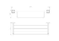 Полка для полотенец Wonzon&Woghand Roma WW-7281 бронза