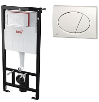 Инсталляция для унитаза AlcaPlast SET AM101/1120-3:1 RU M70-001 с белой кнопкой
