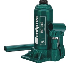 Домкрат гидравлический бутылочный Сибртех 5 т, 180-340 мм 50803