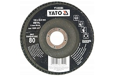 Круг лепестковый тарельчатый 125 мм, Р80, выпуклый Yato YT-83294
