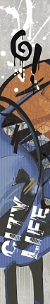 Керамогранит Grasaro Staten декорированный цветной 20x120 см, G-573/MR/200x1200x11