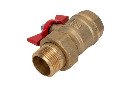 Латунный шаровой кран для воды Valfex OPTIMA 3/4" ВР/НР бабочка VF.227.L0B1.034.Bir