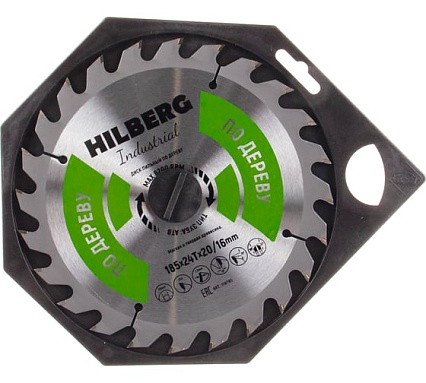 Диск пильный Industrial Дерево (185x20/16 мм; 24Т) Hilberg HW185