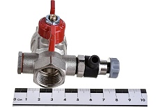 Шаровой кран Uni-Fitt ВВ 1/2&quot;, с дренажным вентилем, заглушка 1/4&quot;, бабочка 115T2000