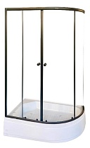 Душевой уголок Parly ZEM1201ВL 120x80 прозрачный, черный, с поддоном L