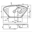 Кухонная мойка Iddis Strit 96.5 см, крыло с двух сторон, хром