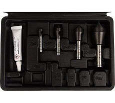 Набор зенковок с поперечным отверстием 90° и смазка, 5 предметов, пластиковый кейс PROJAHN 36055