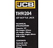 Бутылочный домкрат JCB 12 т, с клапаном, TH91204(58017) JCB-TH91204(58017)