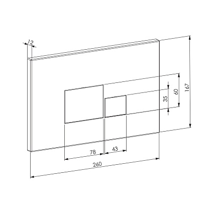 Кнопка смыва D&K Quadro DB1519003 матовое золото