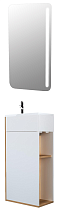 Мебель для ванной 1MarKa Laura 40 см подвесная, левая, дуб сонома