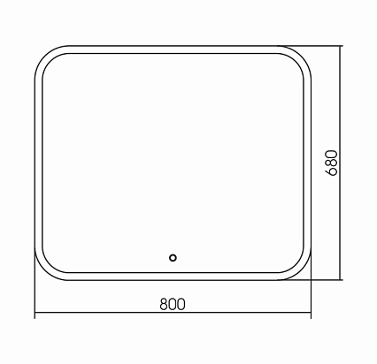 Зеркало Grossman Comfort 80x68 см с подсветкой