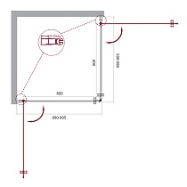 Душевой уголок BelBagno ETNA-A-2-90-C-Cr 90x90 прозрачный, хром