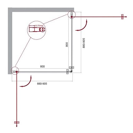 Душевой уголок BelBagno ETNA-A-2-90-C-Cr 90x90 прозрачный, хром