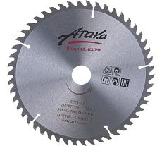 Диск пильный по дереву (230х30 мм; 50T; ч/рез) АТАКА 8079150