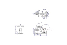 Прижим с вертикальной т-образной ручкой WOODWORK усилие 88 кг GH-13005
