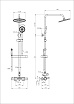 Душевая стойка Wonzon&Woghand Plate WW-C3017-A1-BG термостат, брашированное золото