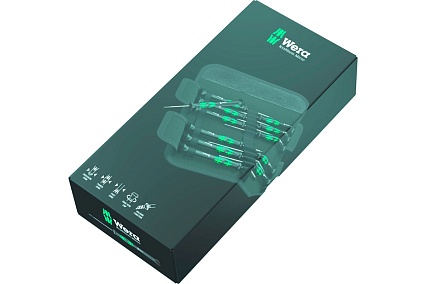 Набор прецизионных отверток WERA Kraftform Micro, 12 предметов, WE-073675