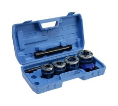 Набор клуппов трубных Тундра 7 предметов (1/2&quot;-3/4&quot;-1&quot;-1 1/4&quot; + трещотка,рукоять,удлинитель) 1124016