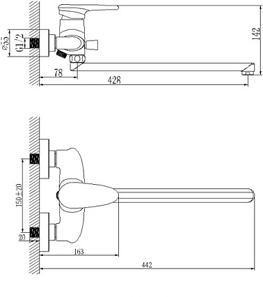 Смеситель универсальный Lemark Status LM4451C