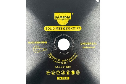 Диск алмазный универсальный SOLID MSS 230x22.23 мм, 16 сегментов SAMEDIA 310980