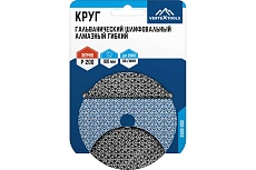 Алмазный гибкий шлифовальный гальванический круг Vertextools 100мм, P200 2500-200