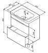 Тумба с раковиной Am.Pm Like 65 см напольная