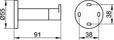 Крючок Keuco Plan 14911370000 черный матовый