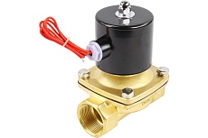Электромагнитный клапан DN.ru двухходовой VS2W-100V-NC Ду25 Ру10 латунь, VITON 24В DC D130-01603