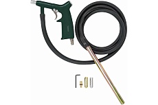 Пескоструйный пневмопистолет Rockforce шлангового типа, 3 сменных сопла, вход 1/4&quot;, шланг 1.8 м, расход воздуха 180 л/мин, давление 6 бар, в блистере RF-SB-02(59441)