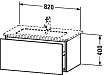 Мебель для ванной Duravit L-Cube 83 1 ящик