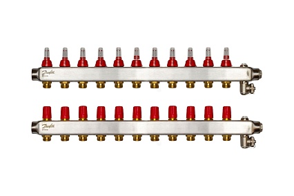 Коллекторы Danfoss SSM-11F с расходомерами 11 контуров 088U0761