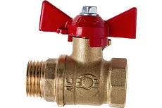 Латунный шаровой кран для воды Valfex OPTIMA 1/2&quot; ВР/НР ручка-бабочка 11Б27фт1М VF.218.L0B1.012.Bir