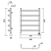 Полотенцесушитель электрический Domoterm Стефано П5 400x500 ER, ТЭН справа, хром