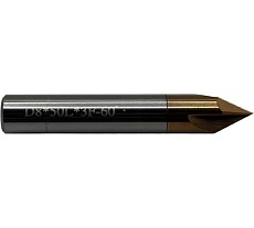 Зенковка твердосплавная TORNERI 8x50 мм, угол 60, z=3 Т023884