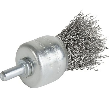 Щетка кистевая волнистая с хвостовиком 19 мм, проволока - INOX 0.30 мм DeBever DB80163387