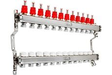 Коллекторная группа Essan GROUP802 нержавейка, 1"x3/4" EK 12 выходов, с расходомерами 180222512-77