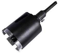 Сверло алмазное сегментное САСС 42x10 мм, М16, 3 сегмента, бетон + переходник SKYWER SK-САСС42