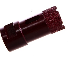 Коронка алмазная вакуумная по камню D25-15W-40L-M14 (25х40 мм; М14) Messer 06-35-025