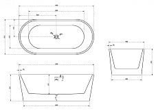 Акриловая ванна Abber AB9209MB 170x80, черный матовый