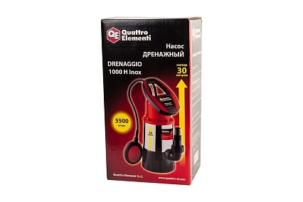 Дренажный напорный насос Quattro Elementi Drenaggio 1000 H Inox 771-756